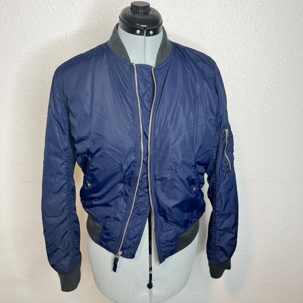 Gap Bomber Jacket Medium Weight Blue And yellow University Of Michigan Colors
